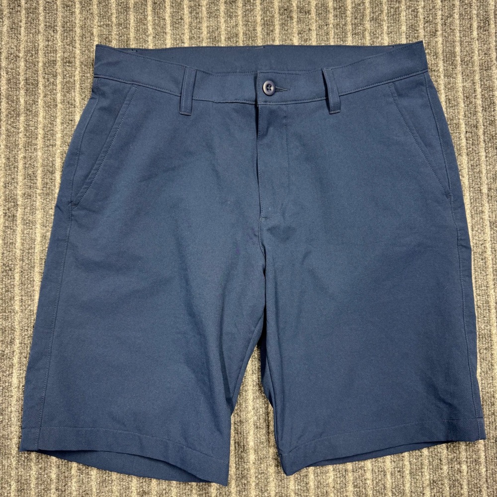 Under Armour Mens Golf Shorts 34 Navy Blue Performance Polyester (2648)